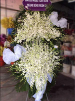 Hoa chia buồn lan trắng 2 tầng
