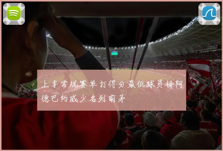 上季常规赛单打得分最低球员榜阿德巴约威少名列前茅