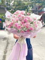 Bó hoa siêu to Pink Rose