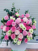 Giỏ hoa đẹp Pink