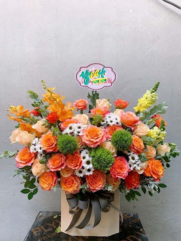 Giỏ hoa tặng quý Công Ty  - Hoa Ngày Phụ Nữ 
