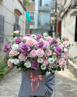 Giỏ hoa tông hồng tím tặng ngày 20.10