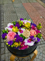 Hộp Hoa Tròn Purple